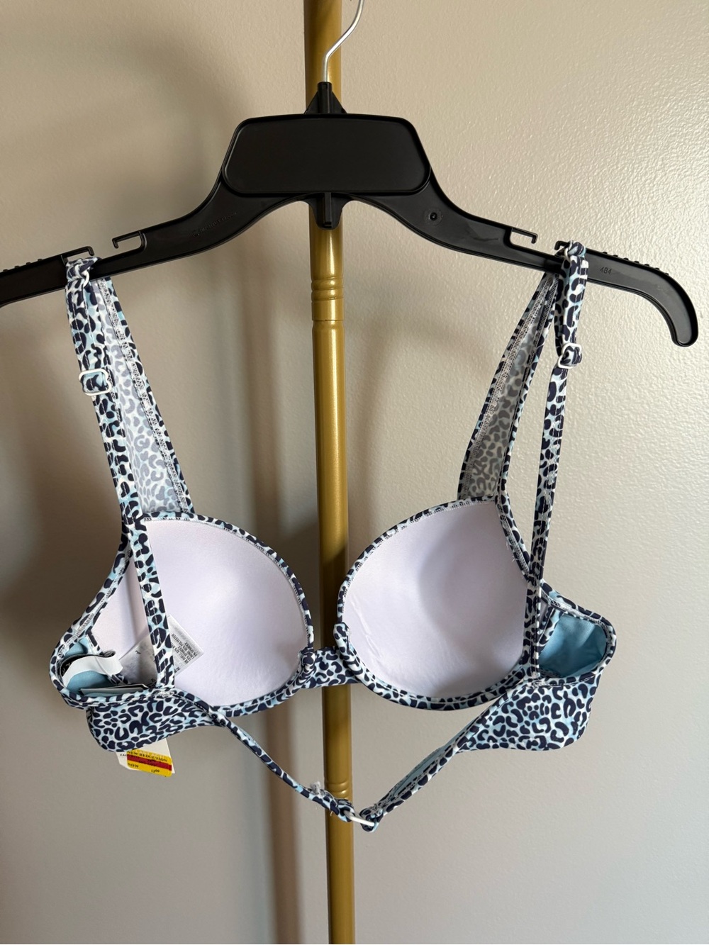 NWT Bar III “On the Prowl” Bikini Top – Navy Leopard Print (Size S) - Picture 3 of 4